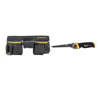 Stanley 1-96-178 Porte Outils en Toile 600 x 600 deniers - Nombreuses Poches - Renforcée avec Rivets en métal - Rembourré Sur l'Arrière & FATMAX Scie pour Usage Général - Découpe du Plâtre