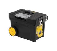 STANLEY 1-97-503 Coffre de chantier Contractor - Divers Compartiments - Plateau Porte Outils - Rainure en V Sur le Couvercle - Volume 53L - Cadenassable -Poignée Télescopique - Polypropylène Résistant