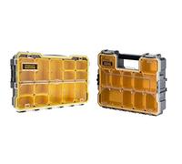 Stanley 1-97-518 Organiseur Fatmax Deep Pro & Stanley Fmst1-75779 Boîte À Outils Étanche Profi 2/3 Gamme FatMax - Couvercle Transparent - Attaches Plastiques - Étanche - Ip53 - Pas De Poignée