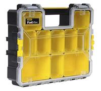 Stanley 1-97-518 Rangement Organiseurs et Casiers Gamme Fatmax - etanche - Polycarbonate Incassable - 10 Compartiments Amovibles - Fermoirs métallique Anticorrosion - Capacité 10 Litres