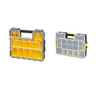 Stanley 1-97-519 Organisateur de Rangement Gamme FatMax - Etanche - Polycarbonate Incassable & Stanley 1-94-745 Organiseur Sort master 17 Compartiments - 8 Intercalaire mobile