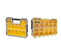 Stanley 1-97-519 Organisateur de Rangement Gamme FatMax - Etanche - Polycarbonate Incassable & Stanley Fmst1-75779 Boîte À Outils Étanche Profi 2/3 Gamme FatMax - Couvercle Transparent