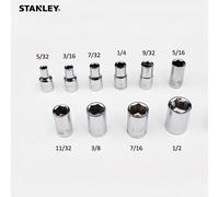 Stanley 1 pièce 1/4 lecteur pouces douille 5/32 3/16 7/32 1/4 9/32 5/16 11/32/3/8 7/16 1/2 ouille outils de garage carré impérial