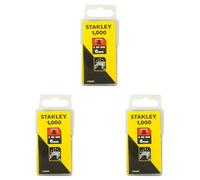 Stanley 1-TRA204T Agrafe 6 mm Type A Boîte 1000 pièces (Lot de 3)