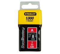 Stanley 1-TRA208T Agrafes type A 5/53/530, 12mm, boite de 1000pcs