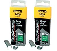 Stanley 1-TRA704T Agrafe 6 mm Type G Boîte 1000 pièces (Lot de 2)