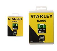 Stanley 1-Tra706-5T Paquet De 5000 Agrafes Industrielles Type G 10 Mm & Lot de 5000 Agrafes à Fil Epais Robustes de Type G 8 mm - Existe en 6mm, 8mm, 10mm, 12mm et 14mm