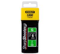Stanley 1-TRA706T Agrafes type G 4/11/140, 10mm, boite de 1000pcs