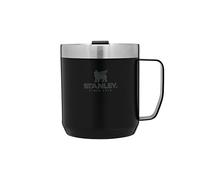 STANLEY 1913 Classic Camp Mug Isotherme 0.35L - Matt Black | Legendary - Garde 1.5 Heures à Chaud - 3 Heures à Froid - Lavable au Lave-Vaisselle - Sans BPA - Thermos Café - Gobelet Cafe