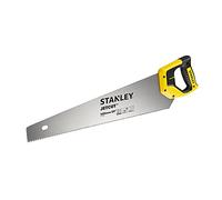 STANLEY 2-15-288 Scie Égoïne JetCut Fabriquée en France - Coupe de Débit moyenne Section 550 mm - 7dents/Pouce - Traitement HardPoint - Poignée Bi matière - Traçage de 45° À 90°, multicolore
