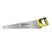 Stanley 2-15-289 Scie Égoïne JetCut Fabriquée en France - Coupe de Débit moyenne Section 550 mm - 7dents/Pouce - Traitement HardPoint - Poignée Bi matière - Traçage de 45° À 90° Noir/Jaune
