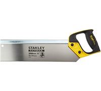 Stanley 2-17-202 FatMax Scie À Araser 350 Mm - Fabriquée En France - Denture JetCut 11 Dents Et Denture Universelle 13 Dents - Poignée Bi Matière - Dos Renforcé Jaune