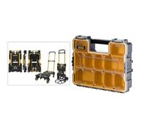 Stanley 2-en-1 Chariot de Transport et Diable Pliant - XWTD-FT585 - Capacité de charge jusqu'à 137 KG - Chariot pliable - Chariot à Roulettes - Noir/Jaune & Stanley 1-97-518 Organiseur Fatmax Deep Pro
