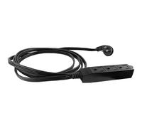 Stanley 31131 CordMax Bureau, Cordon d'Extension 3 Prises 9ft, Profil Bas, Noir