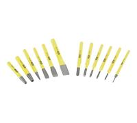 Stanley Outils de frappe 4-18-299 – Jeu de 12 burins et chasse‑goupilles, chrome‑vanadium