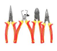 STANLEY 4-84-489 Coffret de 4 Pinces Isolées 1000 V - Poignée Bi matière Certifié 1000V - Taillant Trempés Haute Fréquence - Normes en 60900, Iec/CEI 900, Vde 0680 multicolore