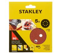 STANLEY 5 disques abrasifs corindons qualité supérieure anti encrassement grain 80 STA32032-XJ