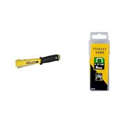 Stanley 6-Pht150 marteau Agrafeur Ht150C pour Agrafes de Type G - Utilisation Courante - Poids de Frappe optimal - Poignée Ergonomique & 1-TRA705T Agrafe 8 mm Type G Boîte 1000 pièces