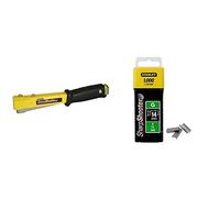 Stanley 6-Pht150 marteau Agrafeur Ht150C pour Agrafes de Type G - Utilisation Courante - Poids de Frappe optimal - Poignée Ergonomique & 1-TRA709T Agrafe 14 mm Type G Boîte 1000 pièces