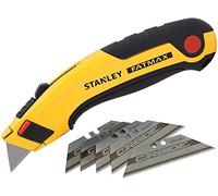 Stanley 7-10-778 Couteau Avec 5 Lames Carbide Gamme FatMax - Système Instant Change - Sortie De Lame Sur 4 Positions - Réservoir De 5 Lames- Robuste - Corps Acier - Revêtement Bi Matière