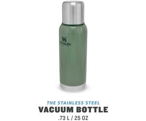 Stanley Adventure Stainless Steel Vacuum Bottle 739 ml / 25OZ Hammertone Green - Thermos en acier inoxydable | Sans BPA | Garde le chaud ou le froid | Le couvercle fait office de gobelet