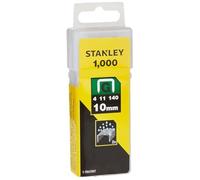 STANLEY Agrafes 10 mm usage intensif, paquet de 1000, type G, 1-TRA706T | Fil de gros calibre, métal galvanisé résistant à la corrosion, compatible avec les agrafeuses manuelles et électriques