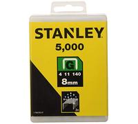 STANLEY Agrafes usage intensif 8 mm type G, lot de 5000, 1-TRA705-5T | Construction galvanisée résistante à la corrosion, compatible avec les agrafeuses STANLEY