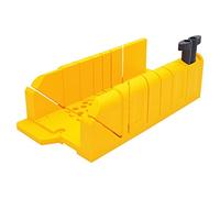 STANLEY Boîte à onglets avec serre-joint, guides multi-angles, 1-20-112 | Système de serrage à came, pieds antidérapants, peut être fixé à un établi, pieds pliables