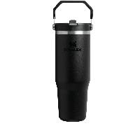 Stanley Bouteille Isotherme avec Paille Intégrée 890 ml The IceFlow™ Flip Straw 2.0 Tumbler Noir