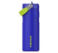 STANLEY – Bouteille réutilisable avec paille rétractable, 0,47L – Bleu cobalt et vert chartreuse