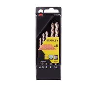 STANLEY Cassette de 5 forets béton précision 4, 5, 6, 8, 10mm