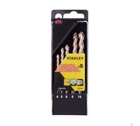 STANLEY Cassette de 5 forets béton précision 4, 5, 6, 8, 10mm