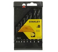 STANLEY Cassette de 8 mèches à bois 3 pointes 3-10mm STA56006-QZ