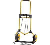 Stanley Chariot de manutention Acier, Pliable, Base 49x28CM, capacité 90 kg. Dimensions Ouvert : 50x45x98cm, plié : 49x6,5x73 cm. Roues 175x4,5 cm Caoutchouc. Poids 5,45 kg