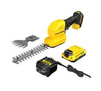 Stanley - Cisaille à gazon et à arbustes sans fil 18V, 1 batterie Li-Ion 2,0 Ah, chargeur STCSS20D1-QW