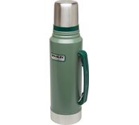 Stanley Classic Bouteille à vide, 1 litre, acier inoxydable 18/8, vert Hammertone, isolation sous vide