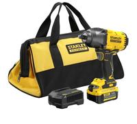 Stanley Clé de Impacto BRUSHLESS V20 Li-ION 18V 1/2" 949Nm, velocidad 0-400/1.200/2.000 RPM, impactos 0-2.600 ipm. Incluye 1 batería Li-ION 4Ah, cargador 2A y maletín pour Pros et bricoleurs
