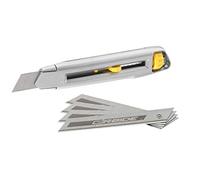 Stanley Couteau 7-10-018 "Interlock Snap Off avec 5 lames en carbure, gris / jaune, 18 mm