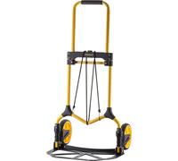 Stanley Diable pliable FT582 Capacité de charge jusqu'à 90KG, 50 x 45 x 98 CM, Aluminium léger, Noir/Jaune
