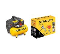 Stanley DST 100/8/6 Compresseur silencieux 59 dB Robuste, B2BE104STN703, Giallo Stanley & 9045717STN Accessoires pour compresseur d’air