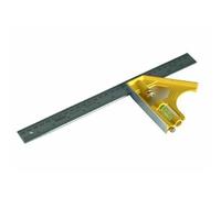 Stanley Équerre combinée 2-46-028 – métal 300 mm, corps moulé sous pression, fiole 360°