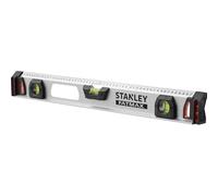 STANLEY FATMAX Niveau Magnétique 60 cm I-Beam - Aluminium Résistant et Léger - Antichocs - 3 Fioles Dont Une Grande Taille - Précision +/- 0,5mm - Règle Intégrée 1-43-554