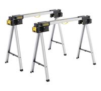 STANLEY FATMAX 900kg Chevalet de scie pliant en métal (paire) - Établi portable et durable avec pieds en métal, FMST1-75673