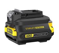 Stanley FATMAX Adaptateur Batterie Gamme FATMAX V20 à Fixer sur Batteries V20 1,5Ah ou 2Ah Pour Une Utilisation sur Outils de la Gamme FATMAX 18V SFMCB100-XJ