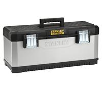 STANLEY FatMax : Boîte à outils/Coffret à outils vide. Boîte à outils (26 pouces, 66x29x30 cm), avec support amovible, coffret robuste avec encoche, boîte à outils avec poignée bi-matière FatMax. Réfé