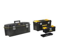 STANLEY FATMAX Boîte à Outils Étanche 58 cm - Résistant à l'Eau - Grande Capacité de Rangement & STANLEY Lot bonus de 2 caisses à outils STST1-75772, Jaune/Noir