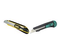 STANLEY FATMAX Cutter à Cartouche - Chariot en Acier Inoxydable, 6 Lames 18 mm Incluses, Robuste & wolfcraft 4146000 - Cutter Lame Sécable - Largeur de Lame 18 mm, Argent