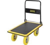 STANLEY FATMAX FXWT-704 Camion à Plate-Forme Repliable en Acier - Charge utile de 300 kg - Grandes Roues Robustes - Fabriqué en Acier Lourd et Durable Noir/Jaune