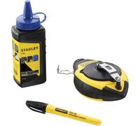 STANLEY FATMAX Kit cordeau traceur 30mm avec 1 biberon de poudre de traçage et 1 feutre 0-47-681