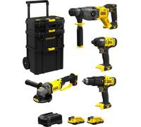 STANLEY FatMax Kit SVK400 (SFMCH900 + SFMCG400 + SFMCD711 + SFMCF800 + 2 x 2.0 Ah + chargeur + caddy 3in1)
